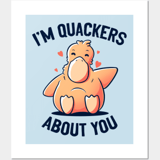 I’m Quackers About You Funny Cute Duck Gift Posters and Art